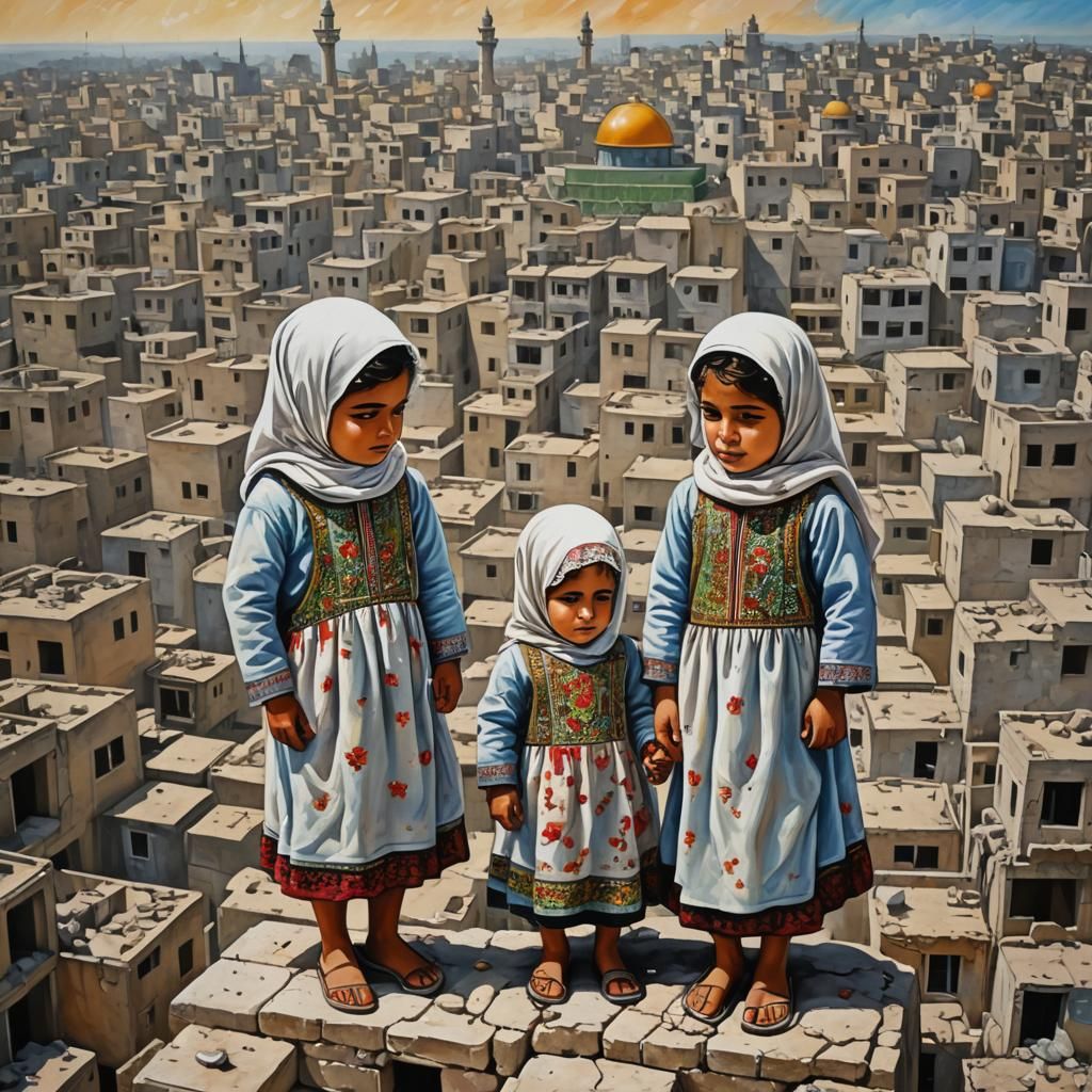 Heavenly Twins Painting in Gaza City