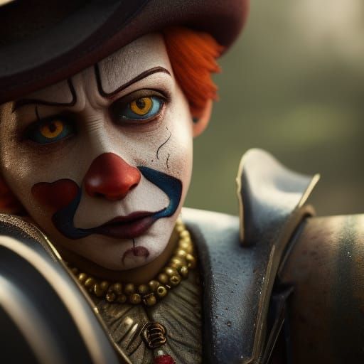 Pennywise and Boy: Hyperrealistic Digital Art