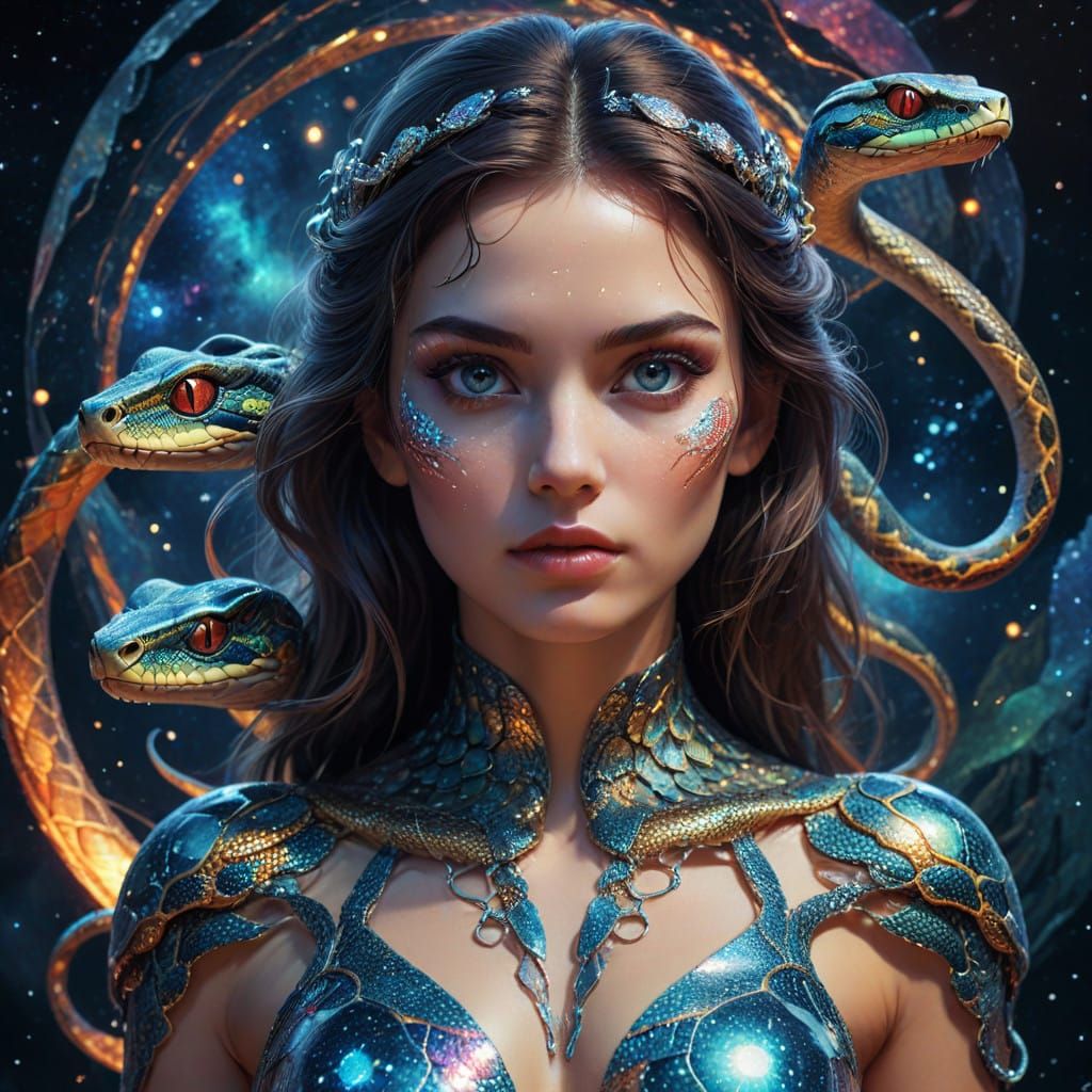 Ethereal Goddess with Astral Eyes