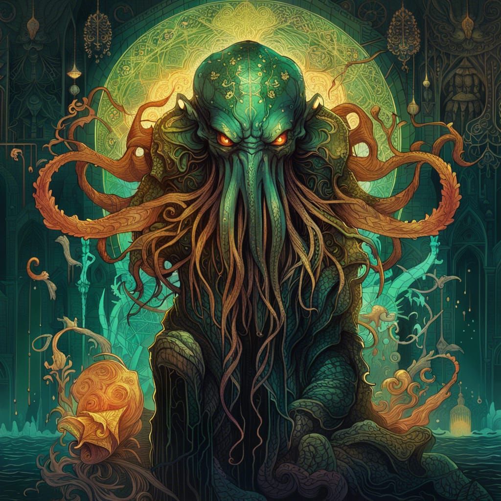 Cthulhu in Luminous Colors: Digital Concept Art