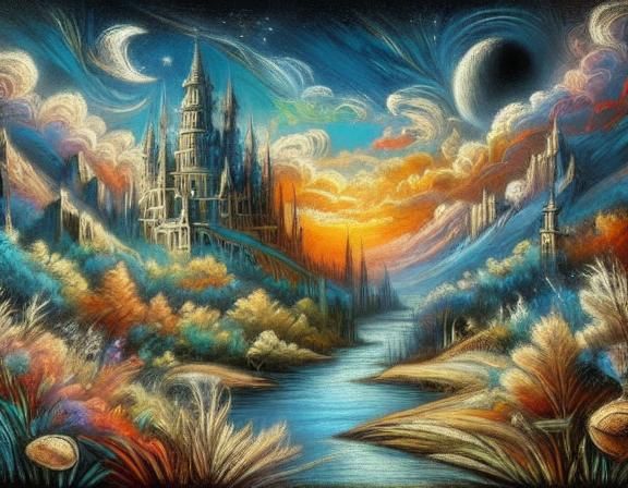 Fantasy Creatures and Flowers in Romantic Style