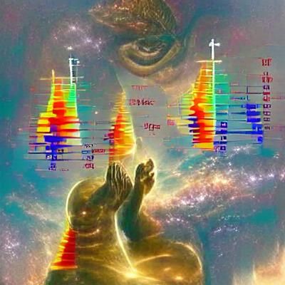 Abstract God Frequencies: An AI Generated Image