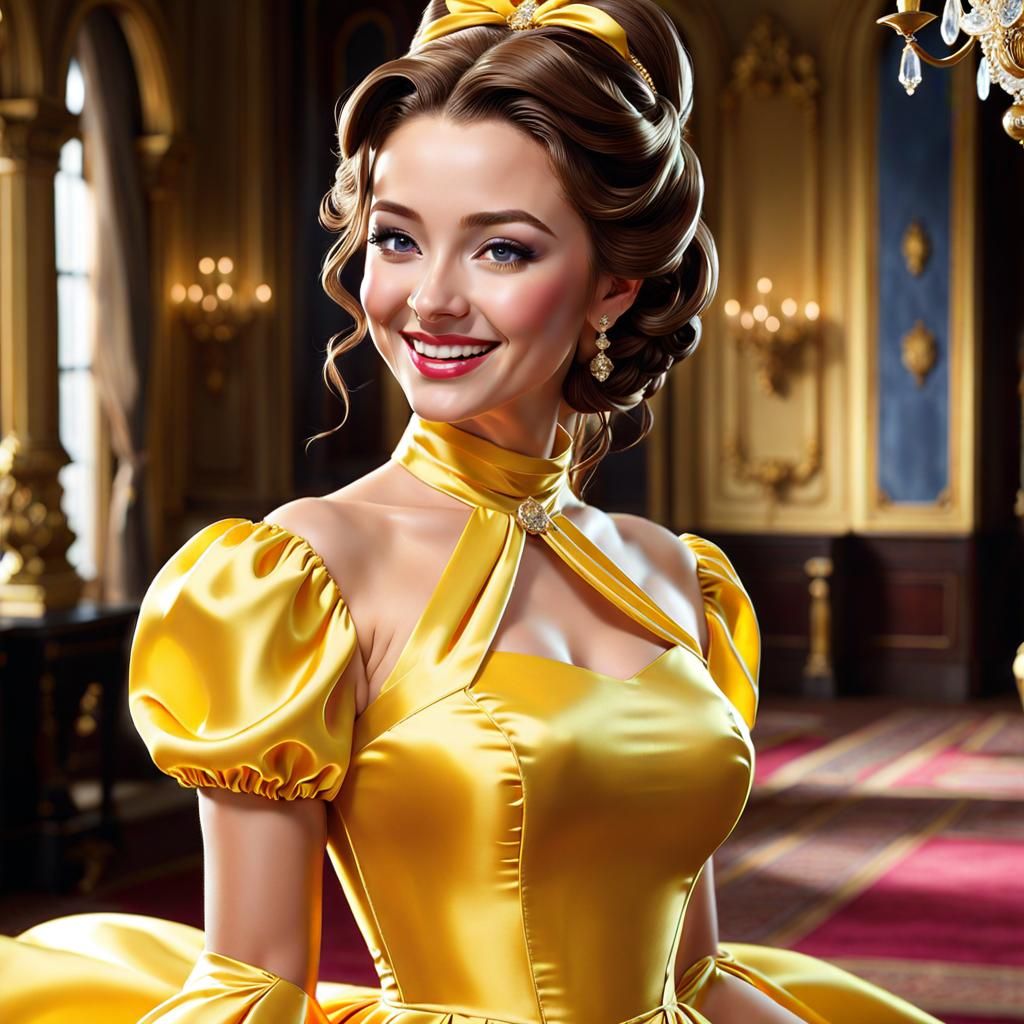 Belle in yellow dress