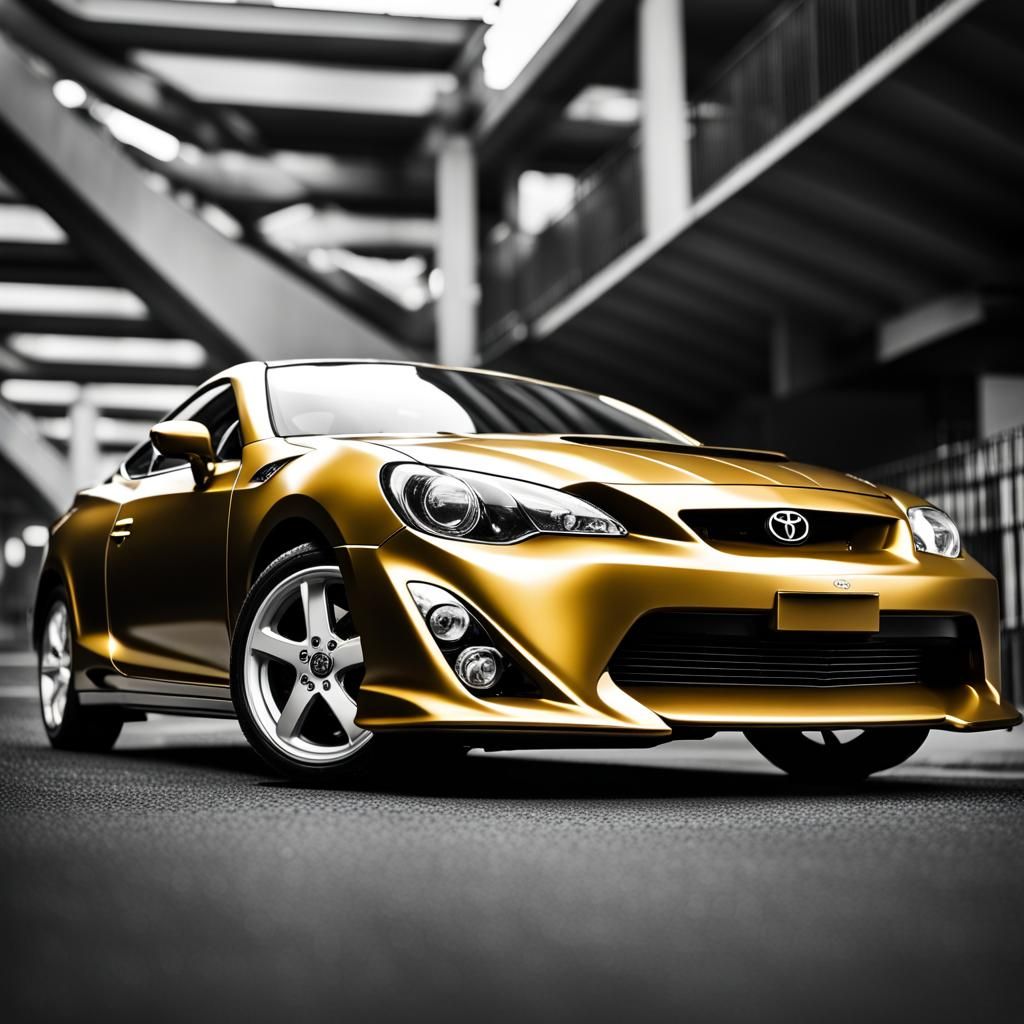 Gold Toyota Celica T18 GTI in Selective Color