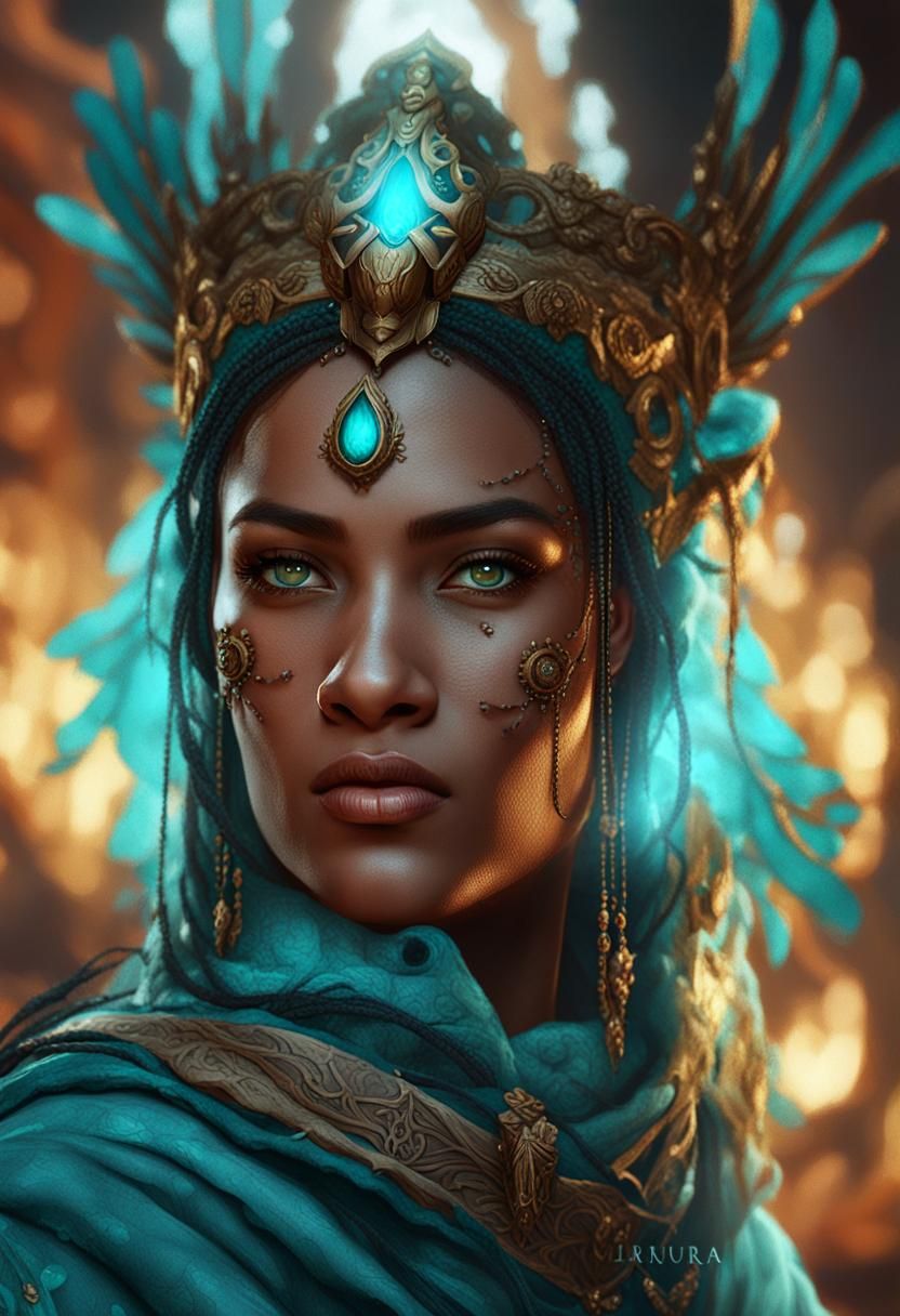 Fantasy Portrait: Isabela in Ornate Headdress