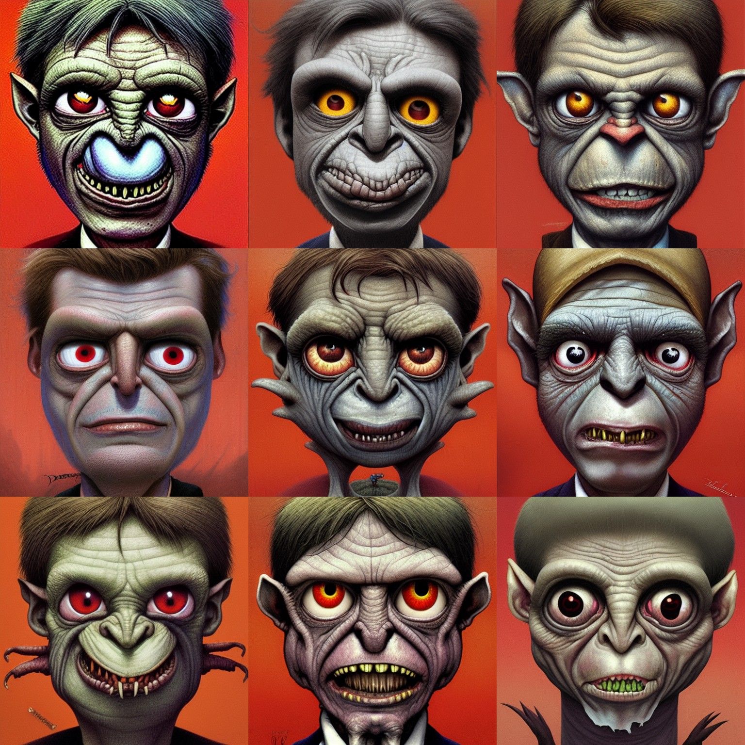 Bug-Eyed Goblin Portrait in Hyperdetailed Photorealism