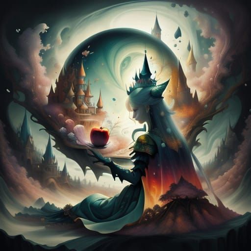 Surreal fairy tale  - about to bite.