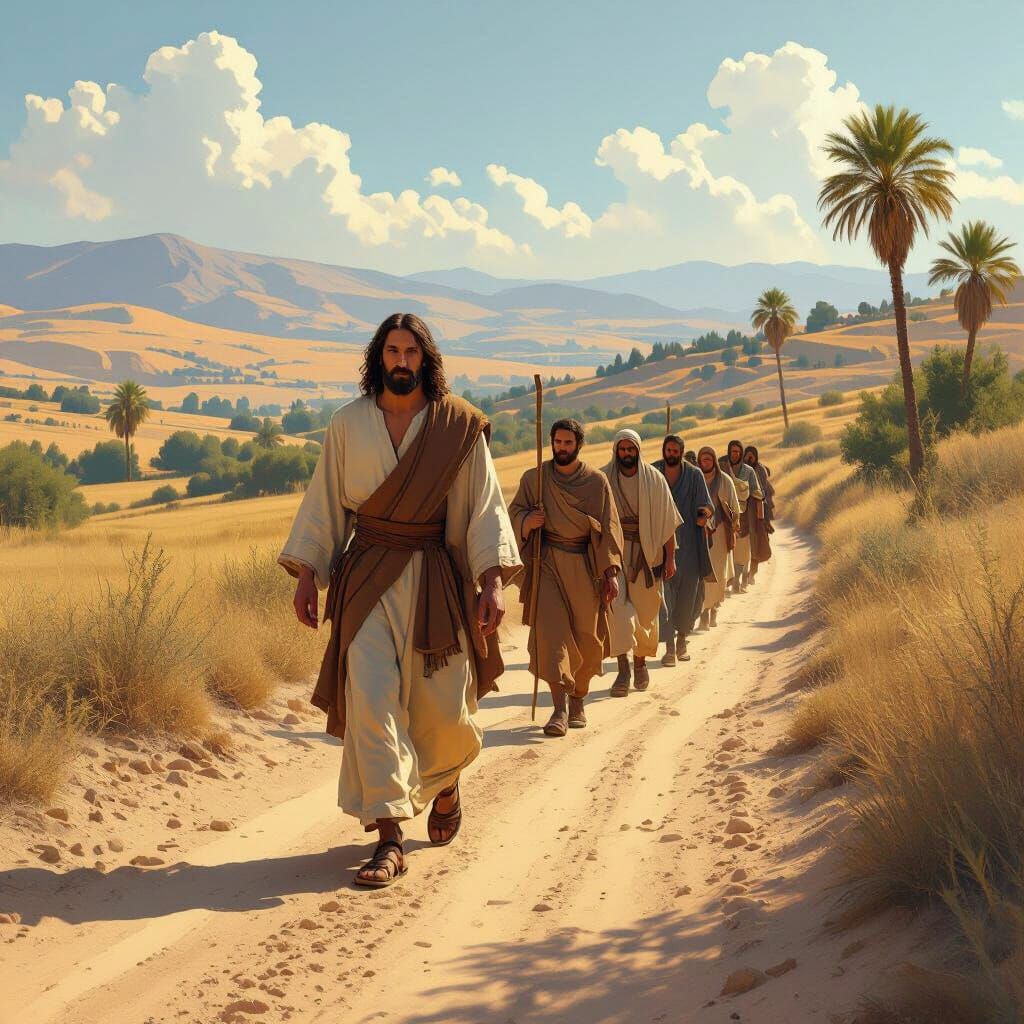 Jesus and Disciples on a Journey