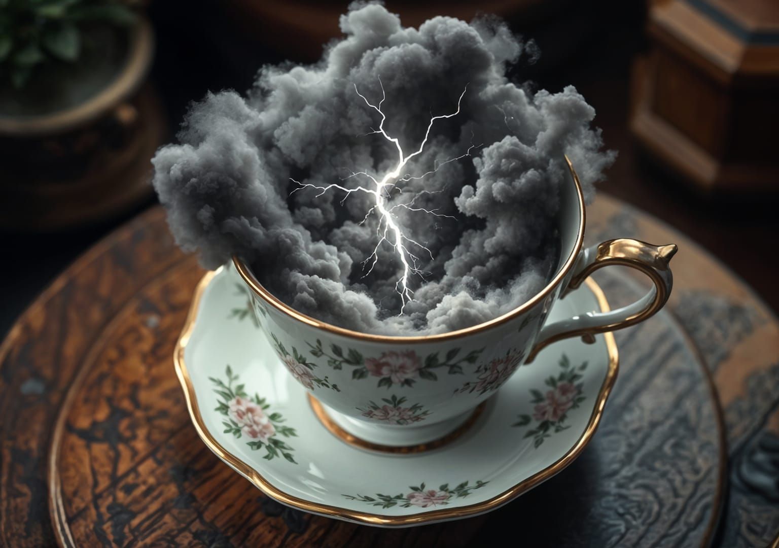 Stormy Sky Swirling Inside a Teacup