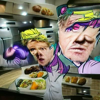 Gordon Ramsay's Bizarre Adventure: An AI Rendition