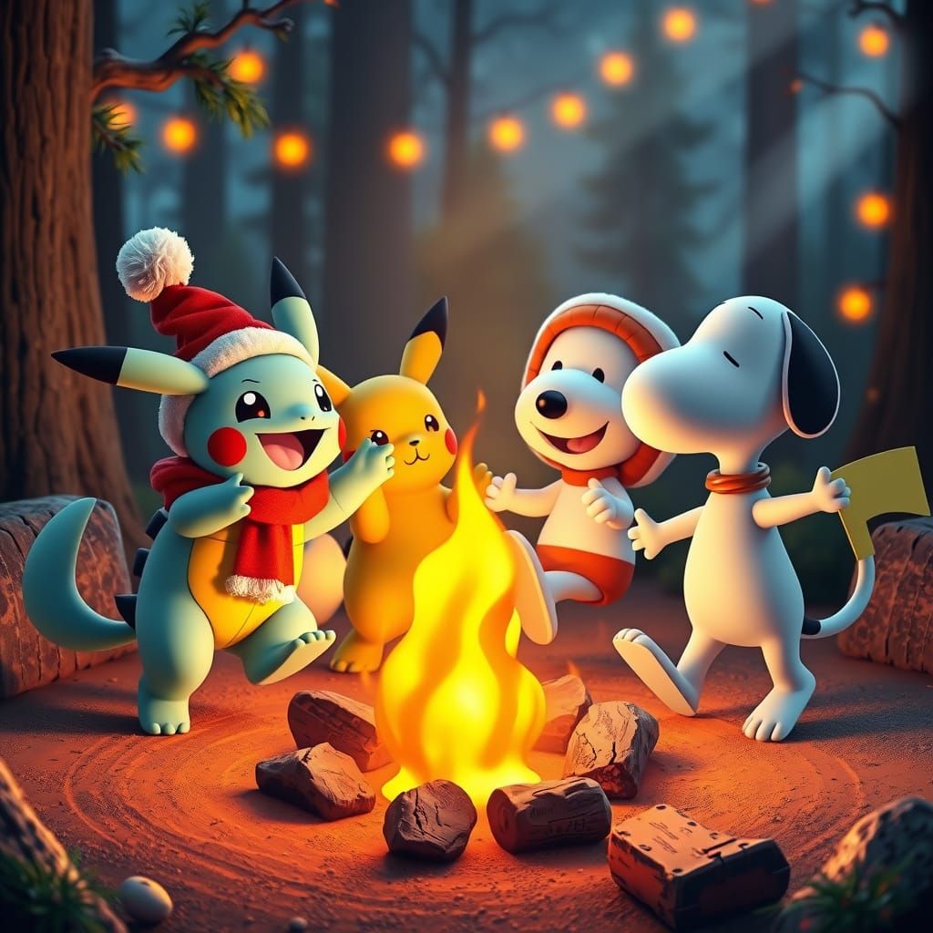 Squirtle, Pikachu, Snoopy, Dug Dance: Pixar-Style 3D