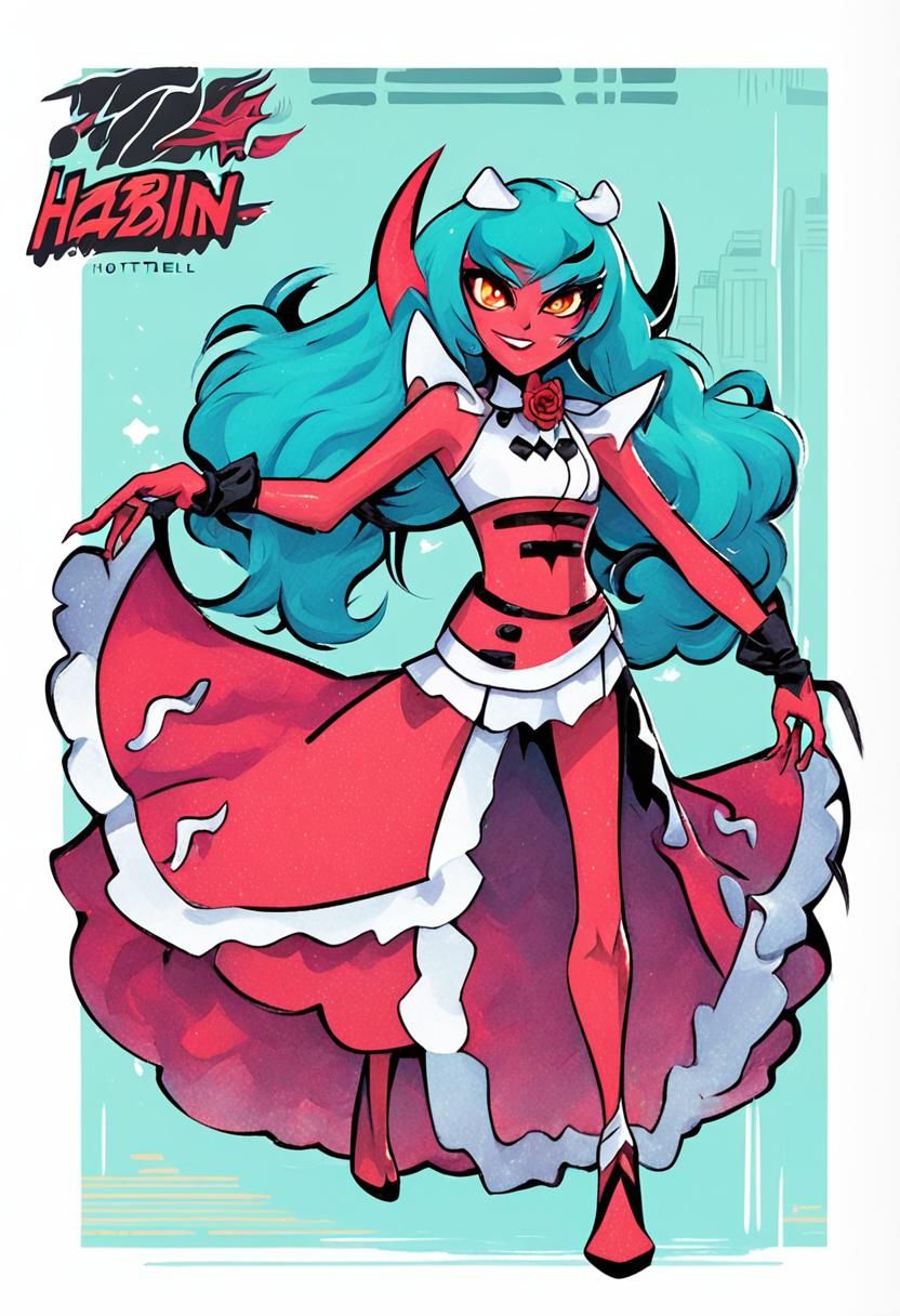 Hazbin Hotel Style Demon Character
