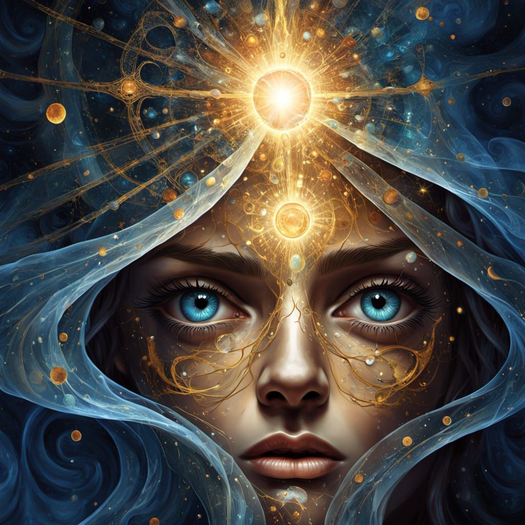 Surreal Awakening: Eyes See Truth Amidst Chaotic Void