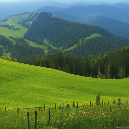 Carpathian Mountains Landscape in Ukraine, Europe