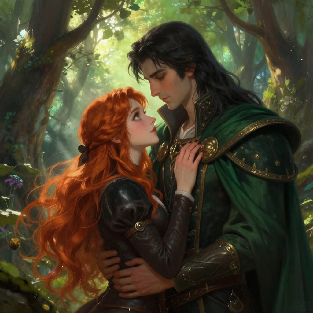 Ginger Assassin Embraces Fantasy Prince in Magical Forest