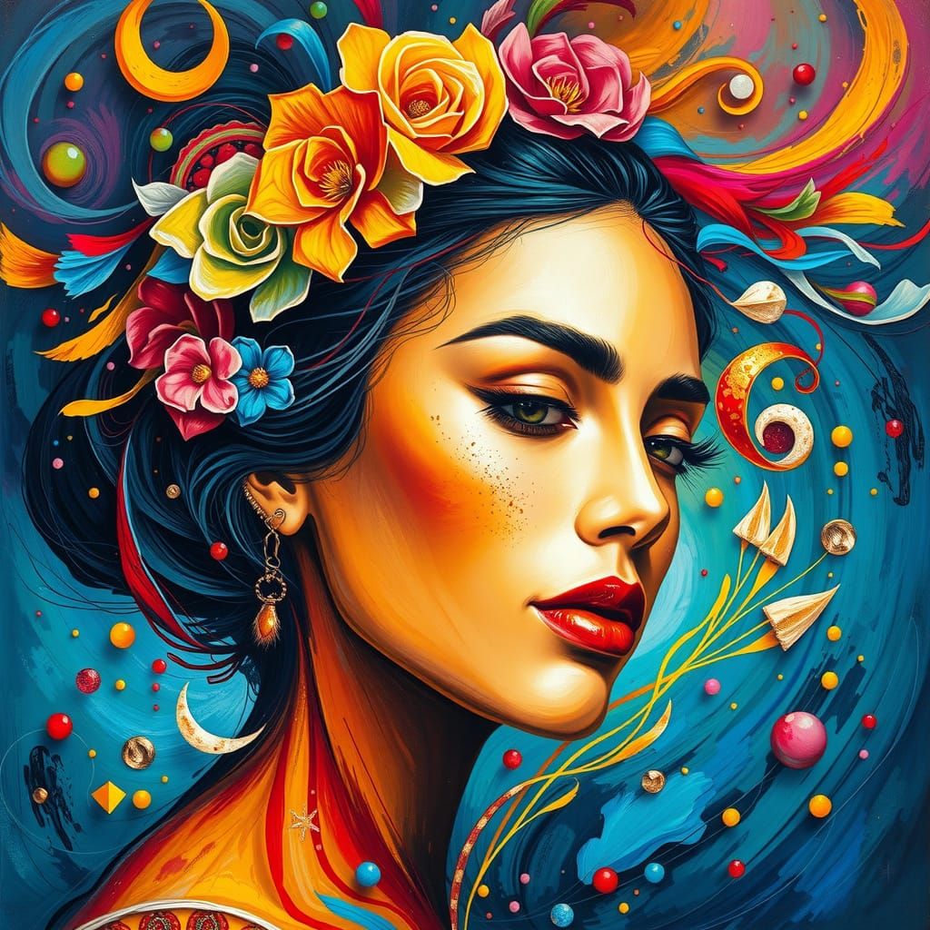 Abstract Soul Landscape in Vibrant Colors