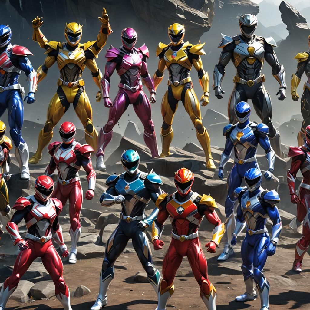 Power Rangers Anime-Inspired 3D Art