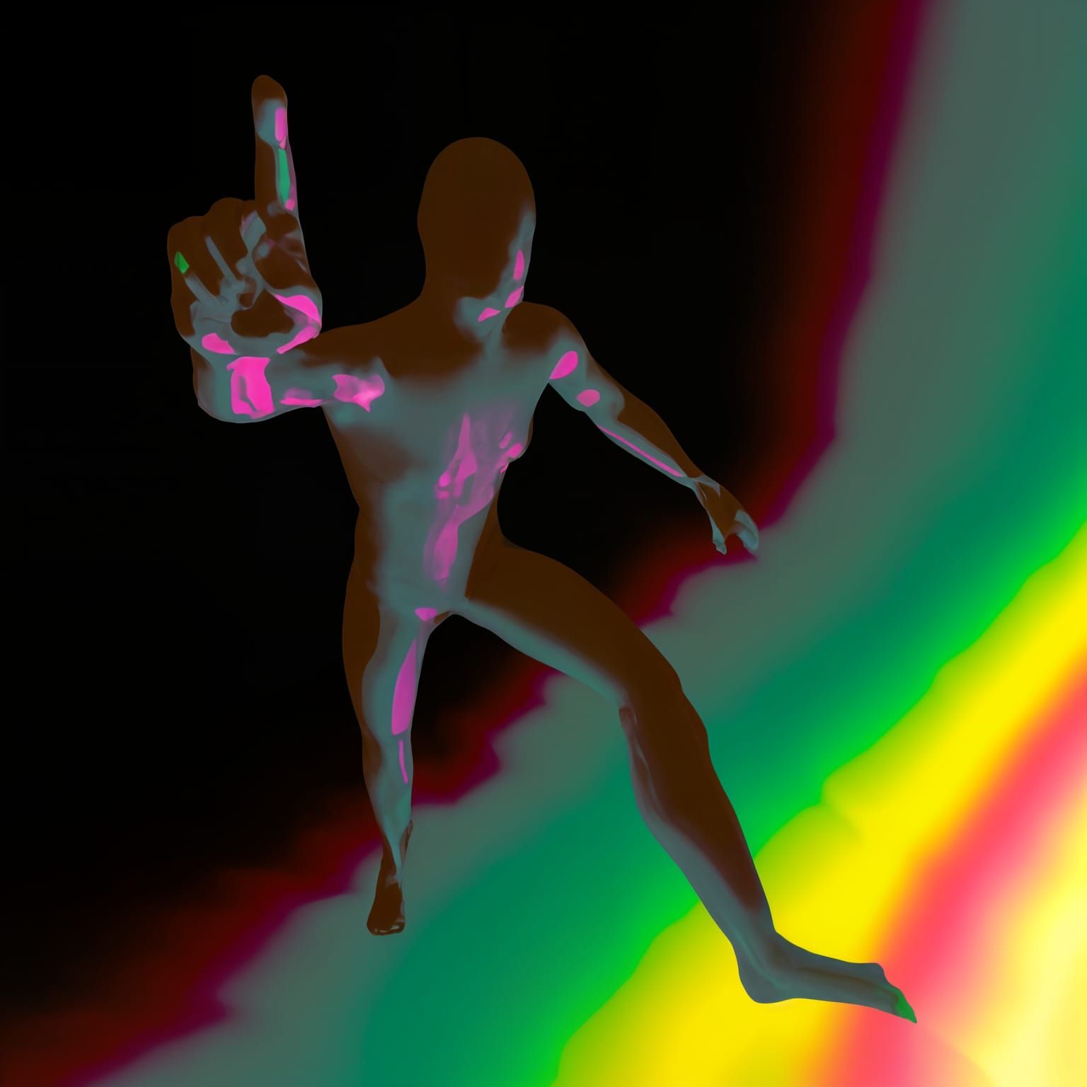 Otherworldly Multicolored Geometric Form Revealed in Levitat...