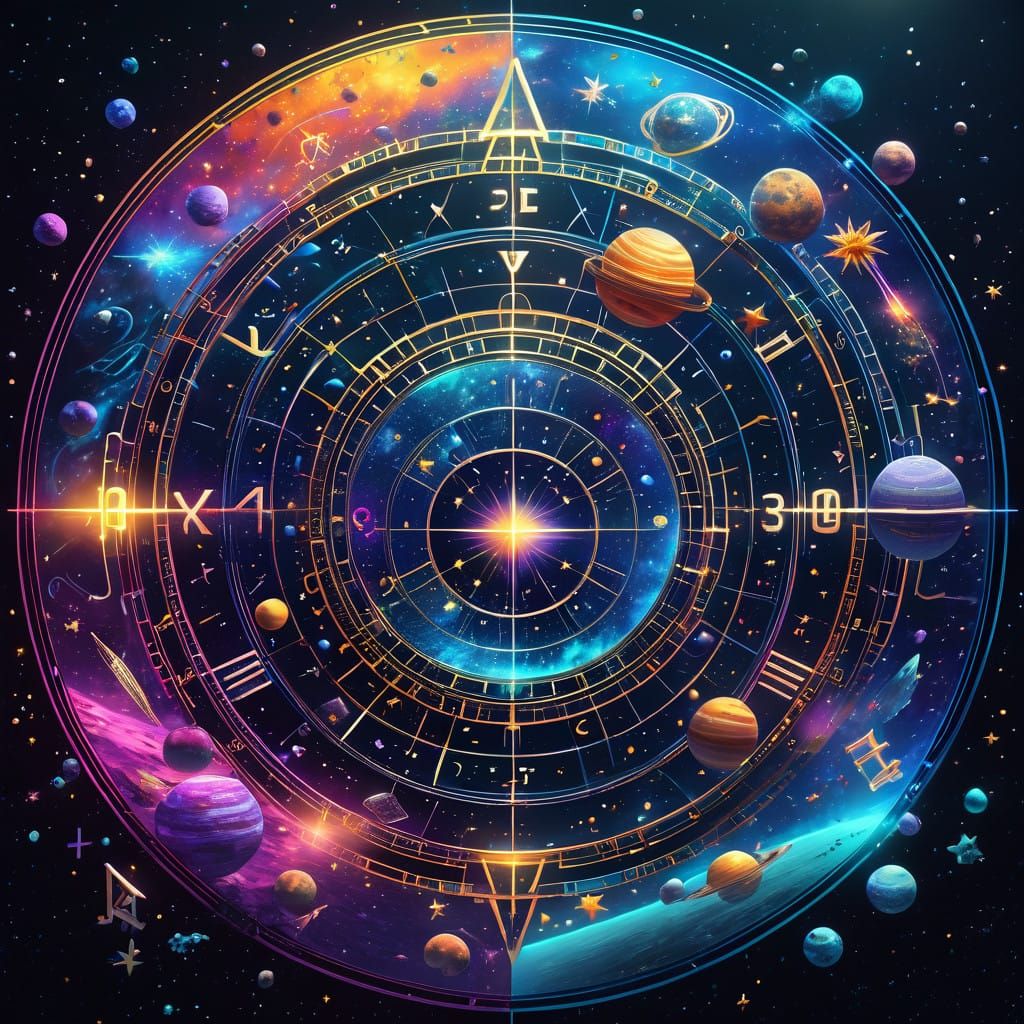 Mathematical Utopia in Vibrant Holographic Style