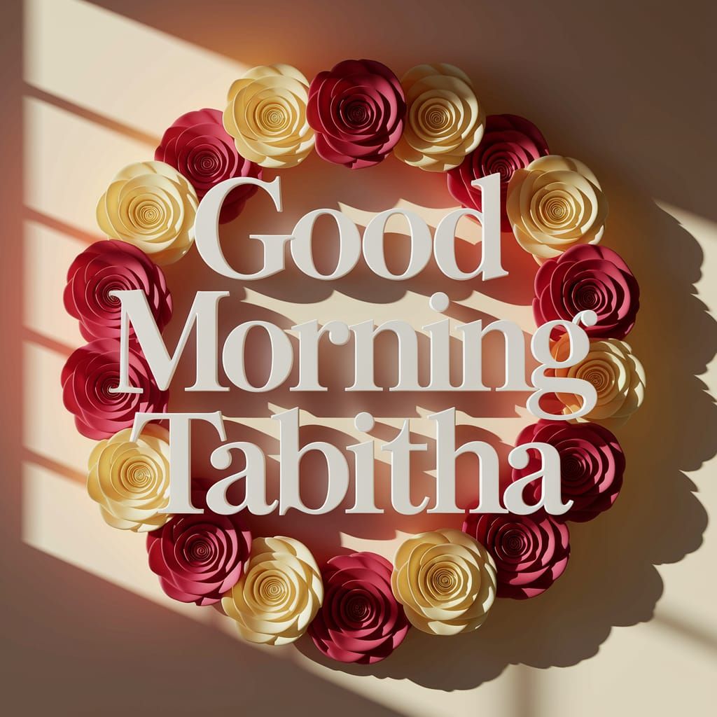 Elegant 3D Wreath of Roses for Tabitha