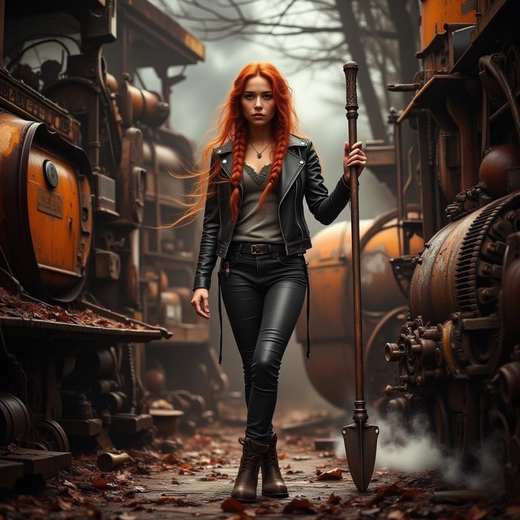 Victorian Industrial Woman in Steampunk Arena