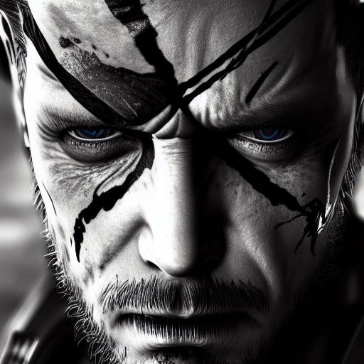 Venom Snake Portrait in Dramatic Style