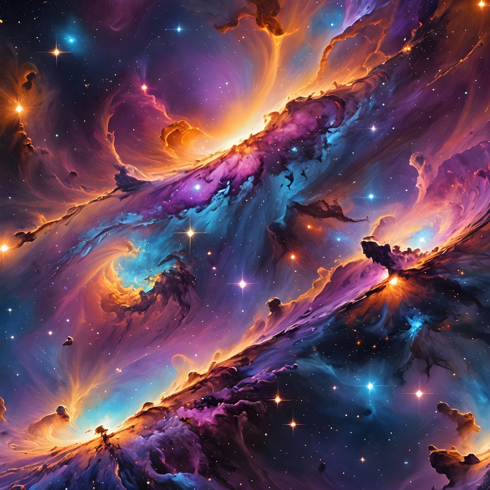 Stunning Galaxy of Stars in Detailed Matte Painting