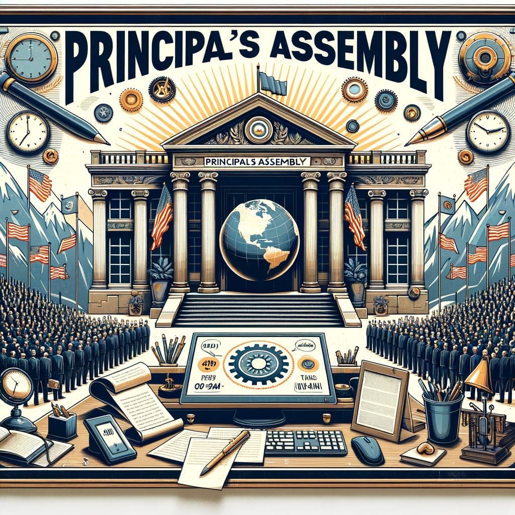 Principal's Assembly Text Graphic