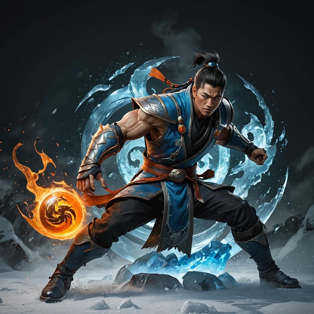 Kuai Liang as Sub-Zero and Scorpion in Duality