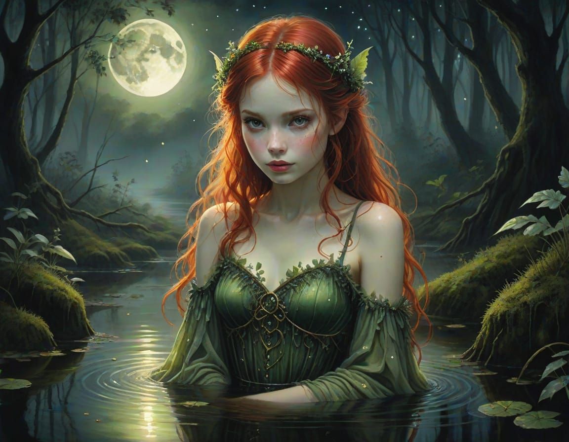 Moonlit Swamp Enchantress