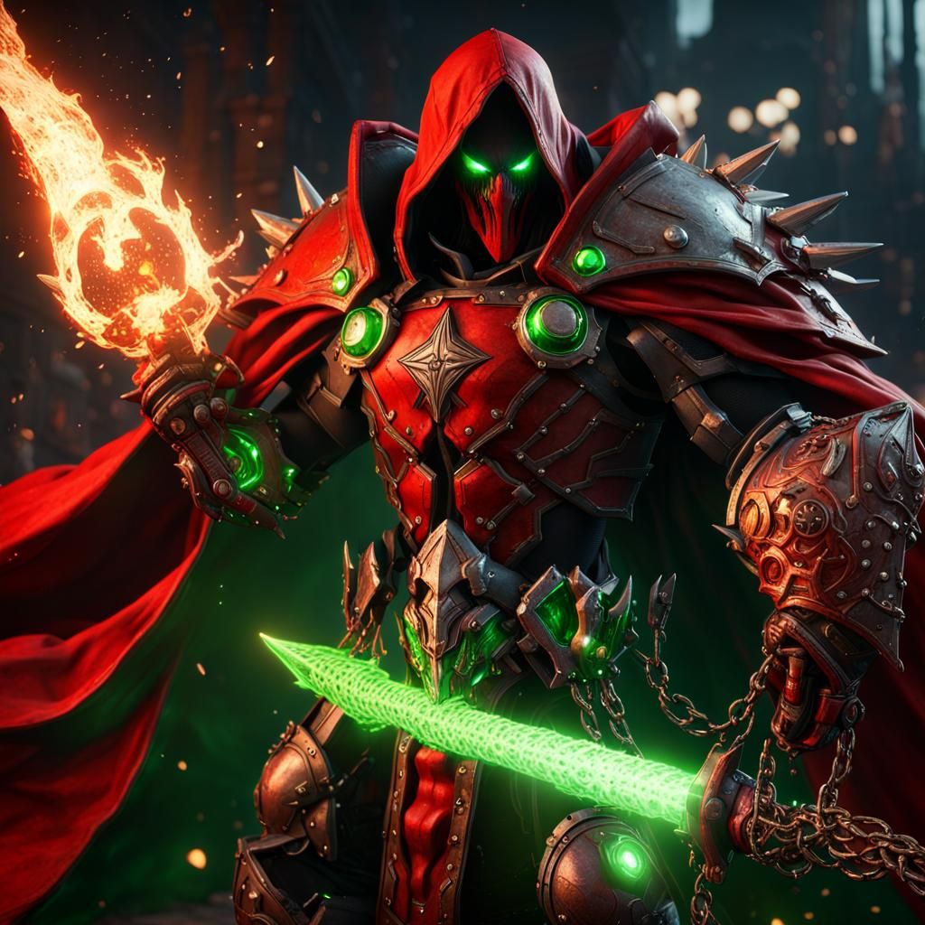 Spawn as Chaos Space Marine in 3D Game Art