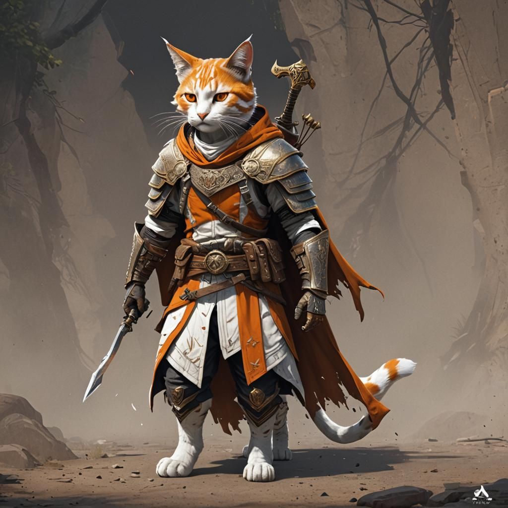 Tabaxi Rogue in Assassin's Creed Style Armor