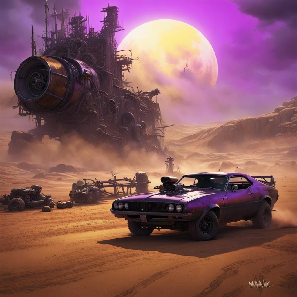 Mad Max Supercharged Engine: Dark Fantasy Concept Art
