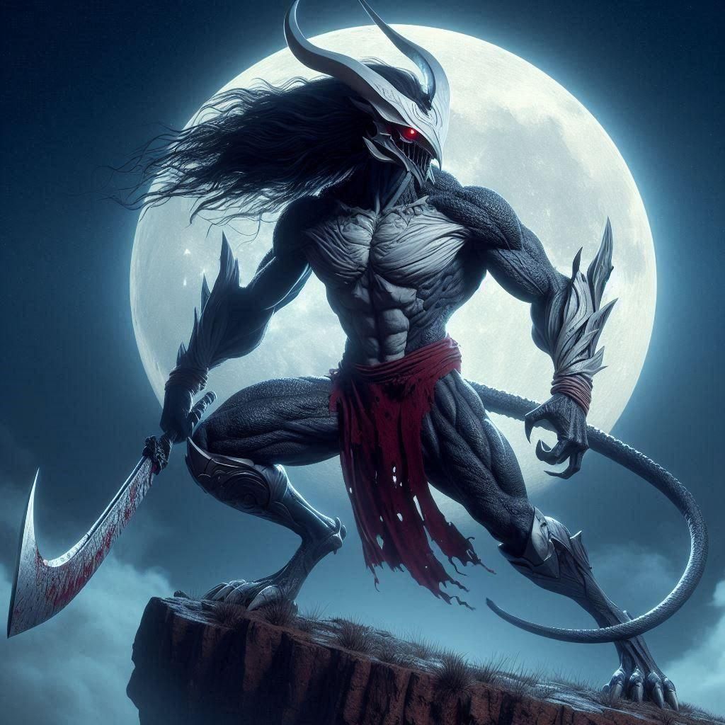 Blue Monochromatic Landscape