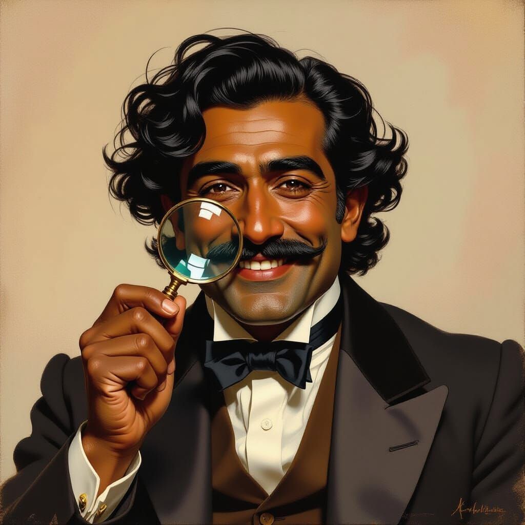 Triumphant Portrait of Mr. Kelada, Realistic Oil Painting