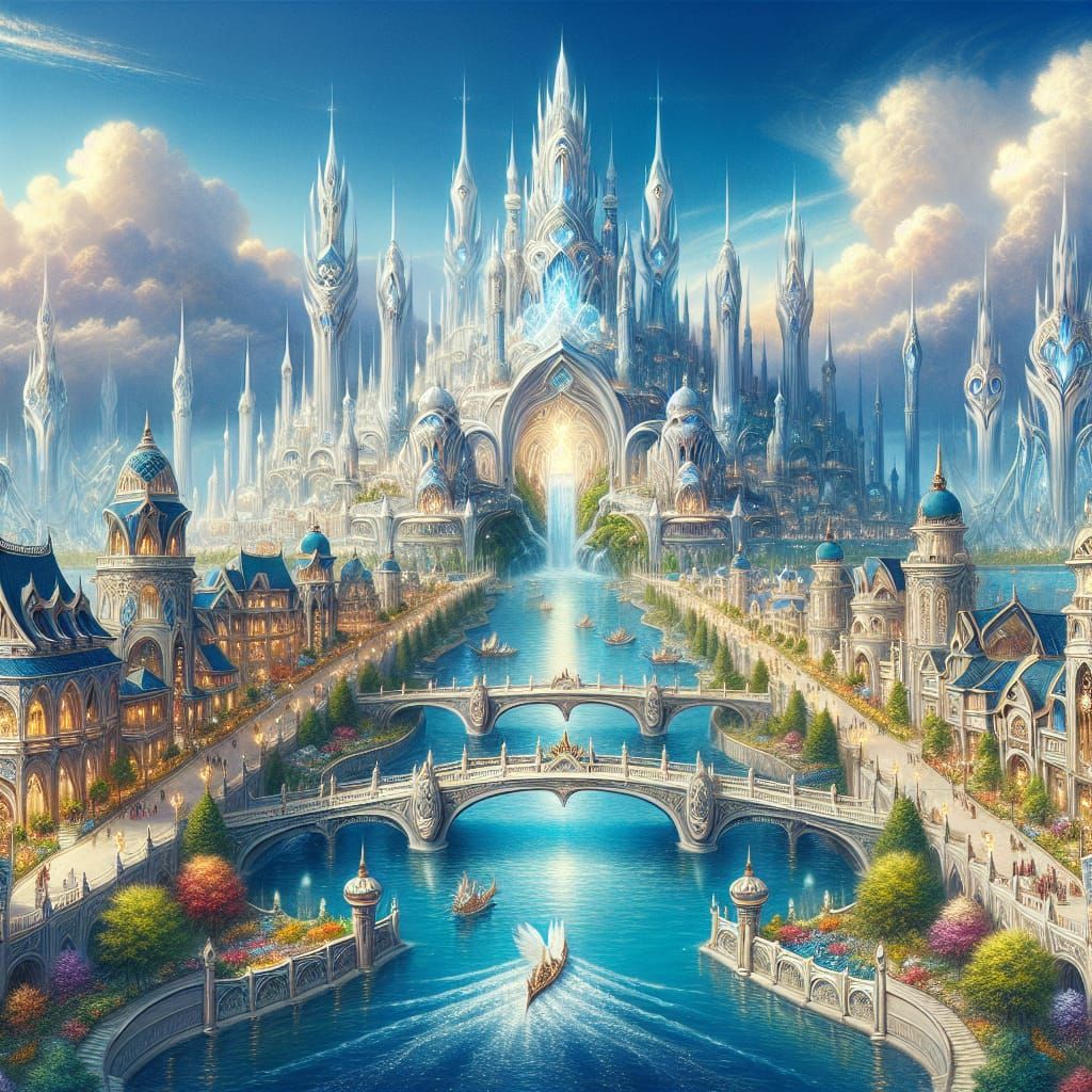 A grandiose fantasy city