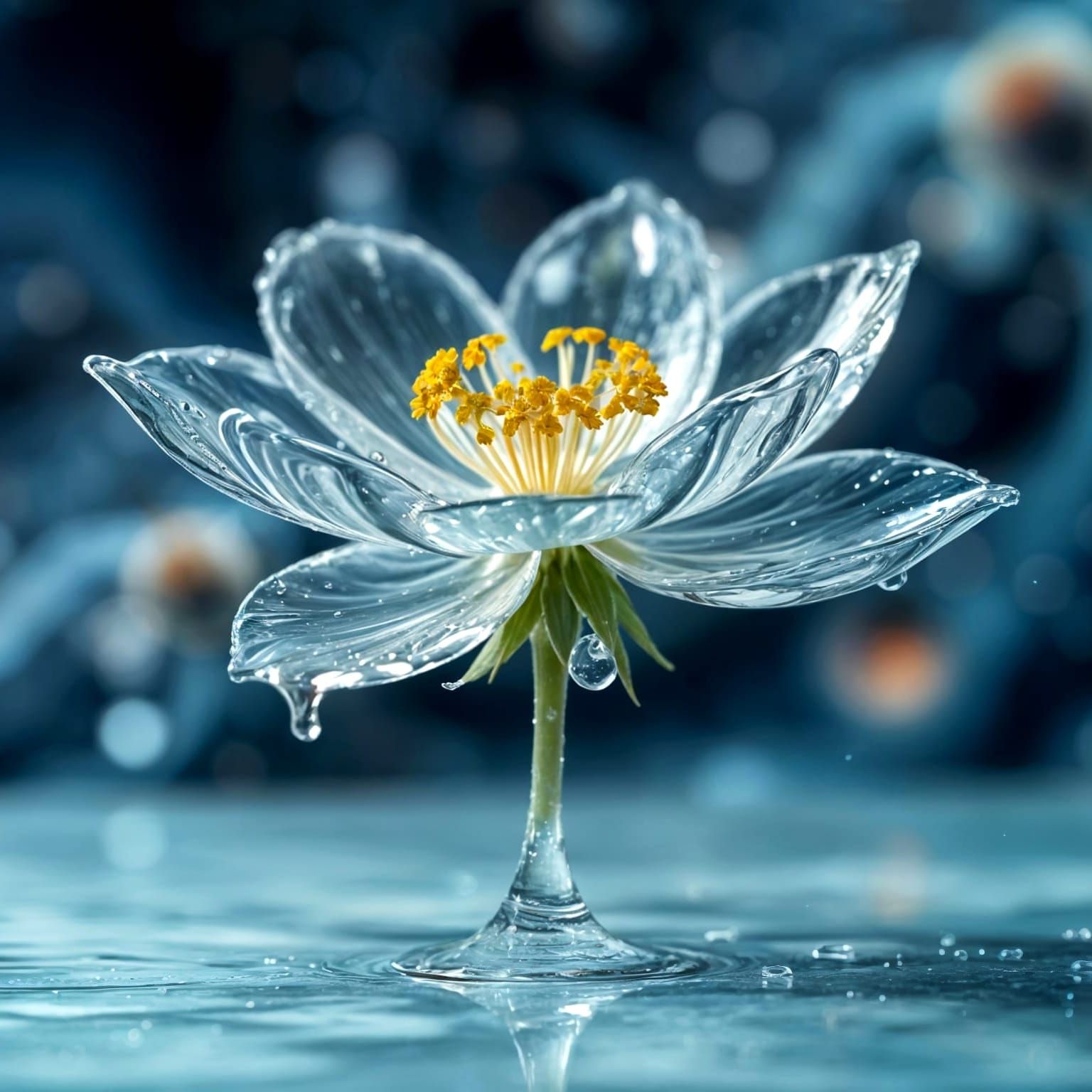 Ethereal Cosmic Bloom in a Swirling Galaxy