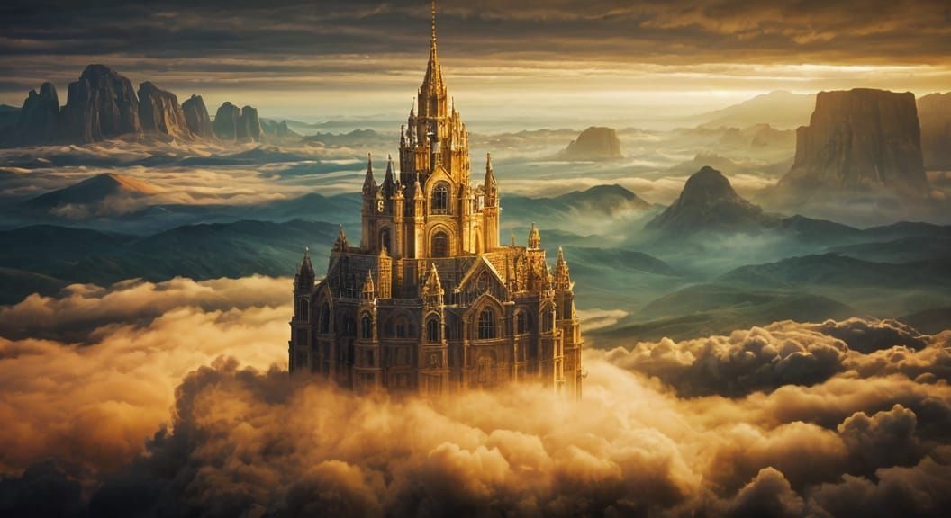 Epic Celestial Feast: Digital Matte Painting