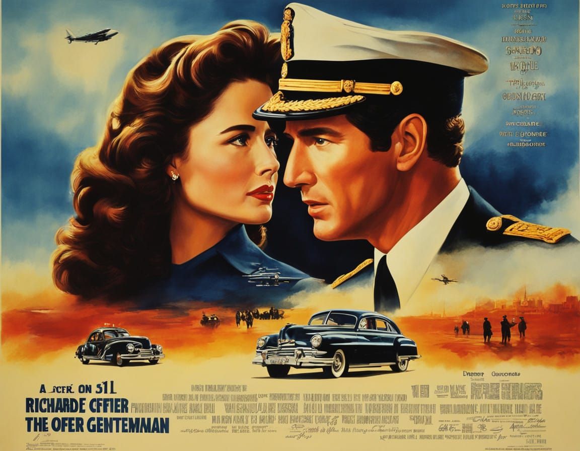 Vintage-Style Movie Poster of An Officer and a Gentleman
