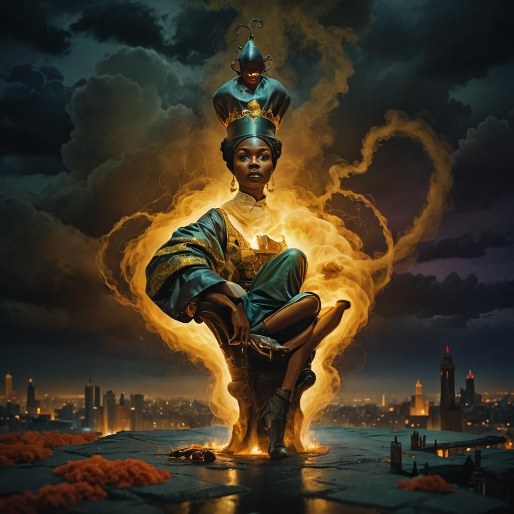 Queen Iikhy and Witches in Dark Film Noir