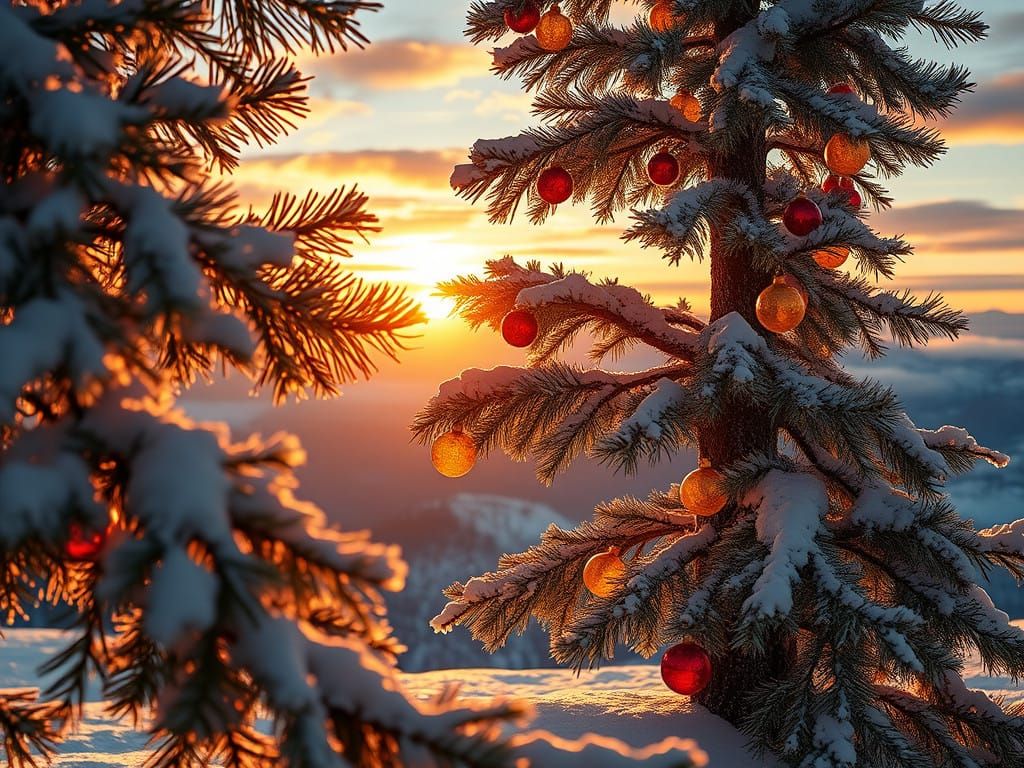 Winter Wonderland in Elegant Cyberpunk Style