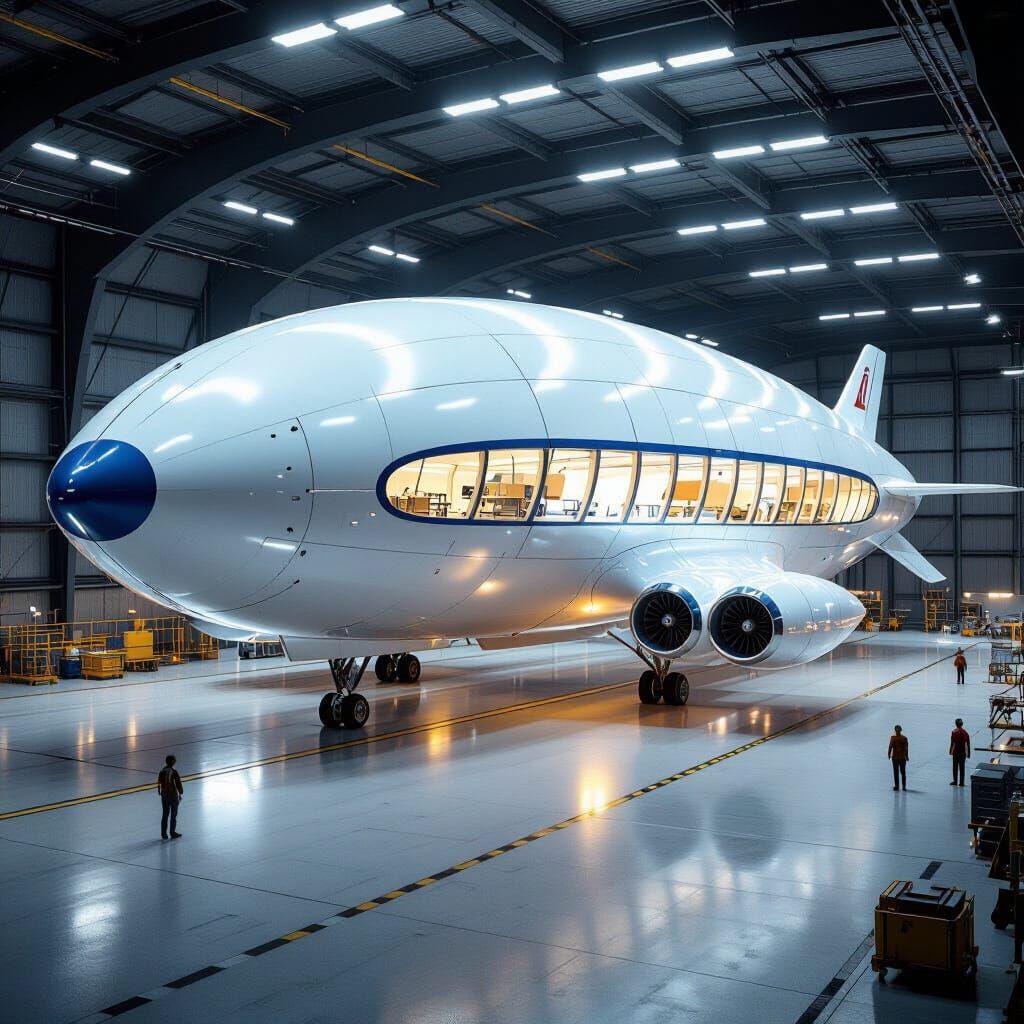 Massive 400m Airship with Exposed Carbon Composite Structure