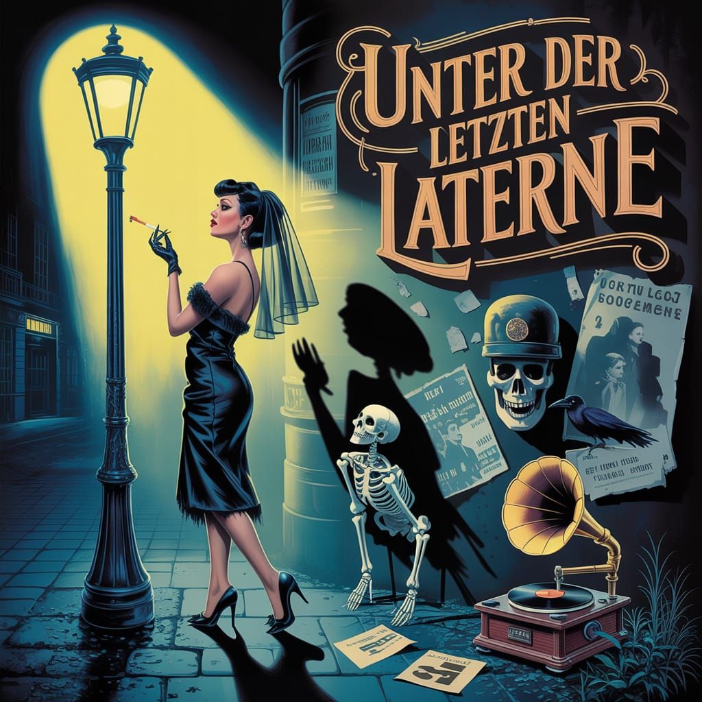 Berlin Noir LP Cover: Haunting Dark Cabaret Scene
