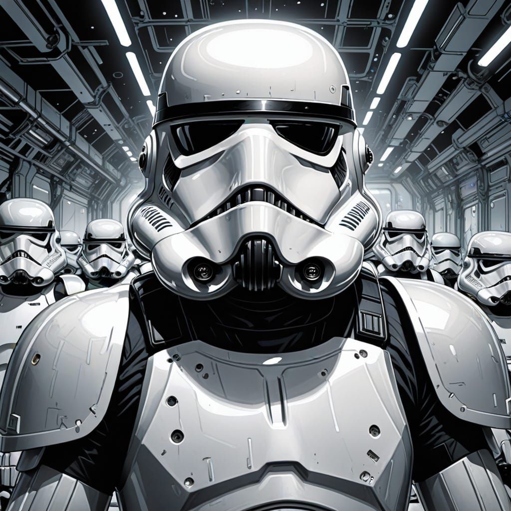Stormtrooper in High Contrast Comic Book Art
