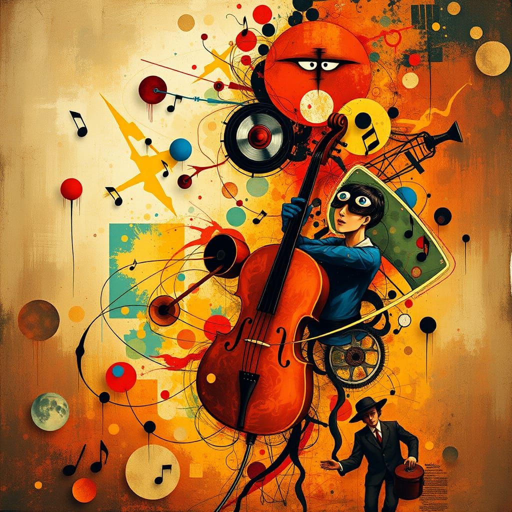 Surreal Harmony in Vibrant Abstract Art