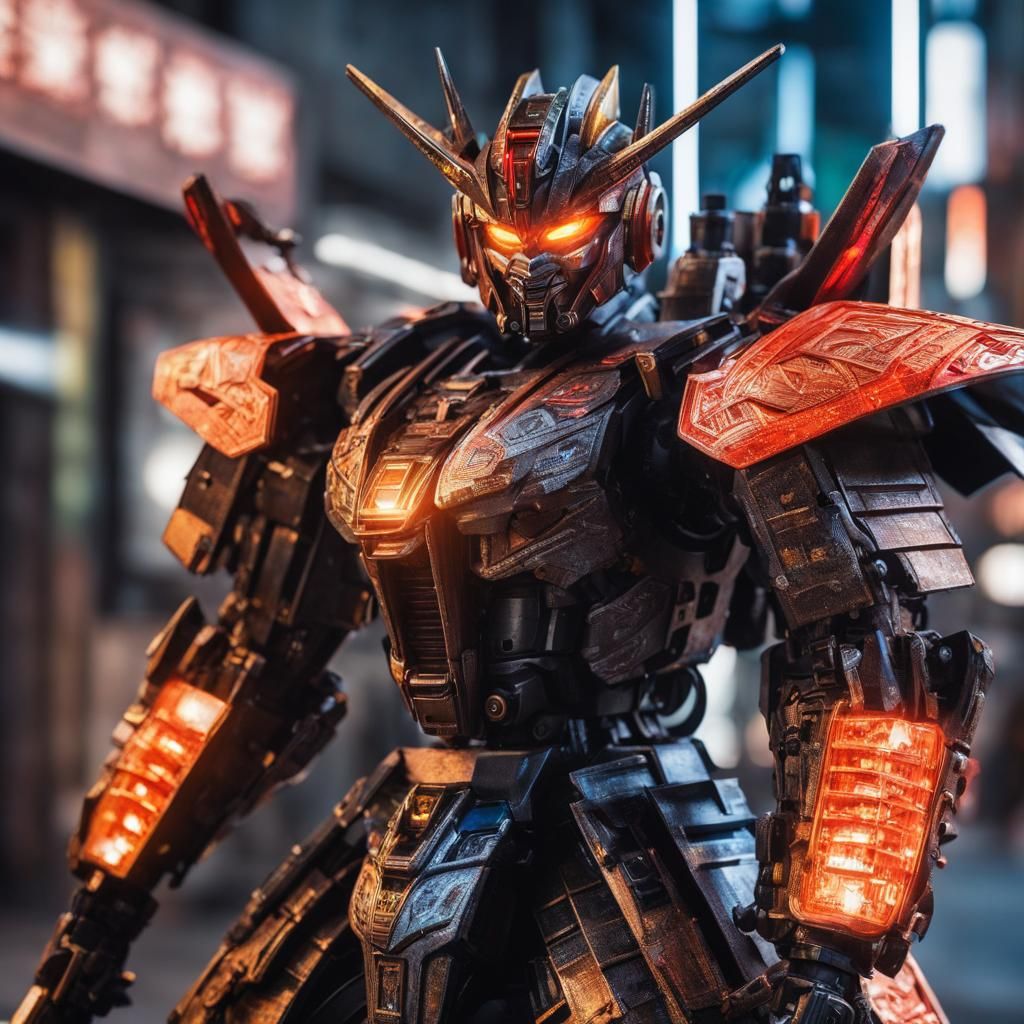 Biomemetic Samurai Transformer Action Figure