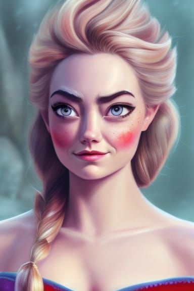 Elegant Portrait Inspired by Alphonse Mucha