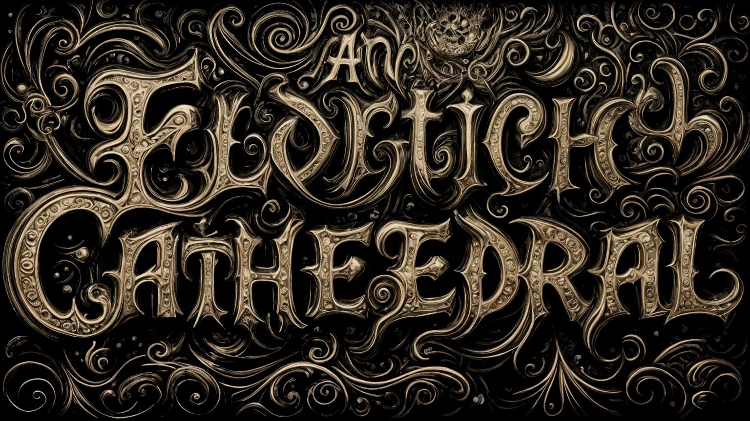 AI Generated Sketch of an Eldritch Cathedral