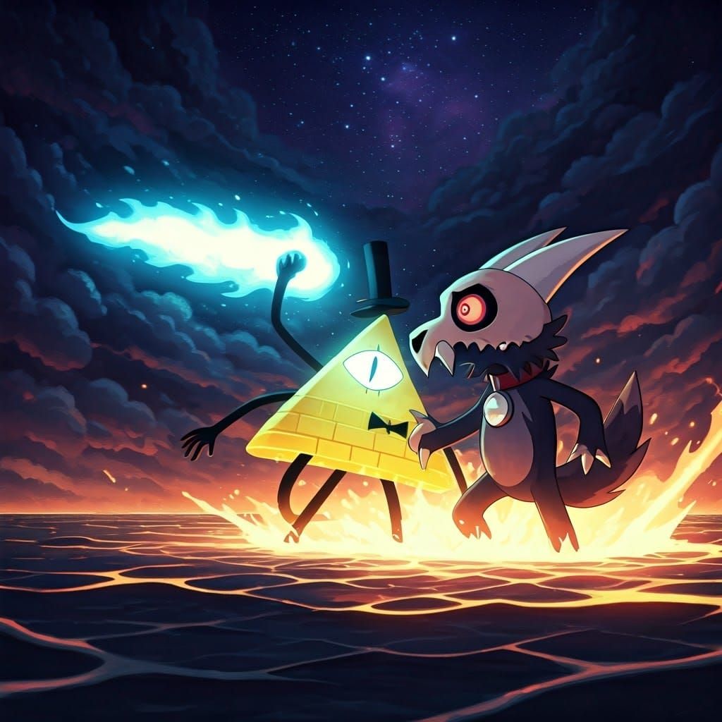 Bill Cipher vs King: Epic Titan Clash