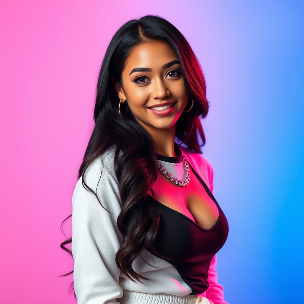 Elegant Cuban Woman in Modern Attire